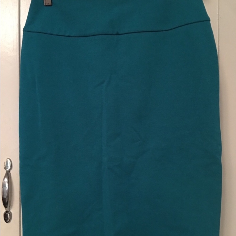 Teal pencil skirt